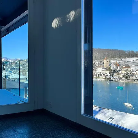 Wohnung Mit Grossartiger Seesicht Und Balkon Spiez Exterior photo